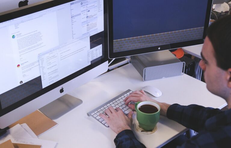 Profissional trabalhando no computador como forma de ganhar dinheiro pela internet de forma real