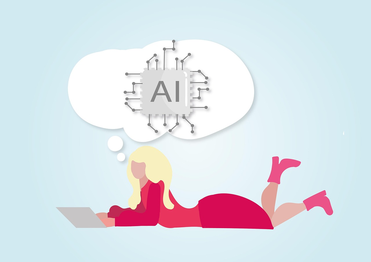 Pessoa consultando informações em assistente de inteligência artificial no computador